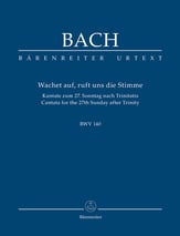 Cantata No. 140 Wachet Auf Orchestra Scores/Parts sheet music cover